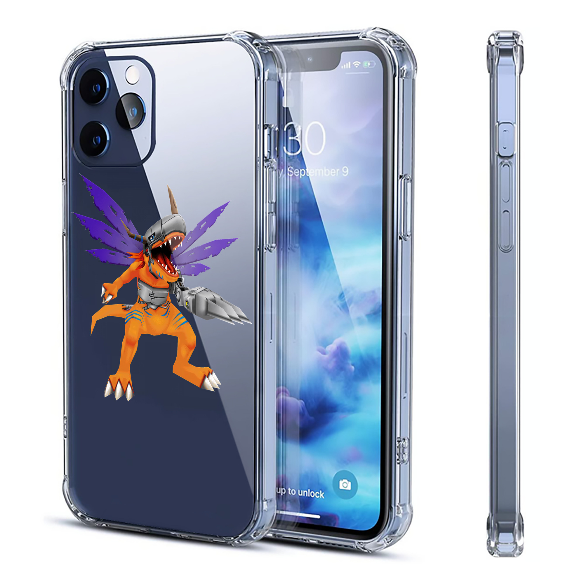 （画像用） Digimon デジタルモンスター/デジモン 【iPhone 12シリーズ対応】透明スマホケース（クリアソフトケース）